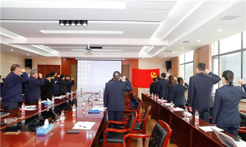 隨州市稅務(wù)局第一稽查局與程力汽車(chē)集團(tuán)的全體參會(huì)成員一起重溫國(guó)歌、并向黨旗莊嚴(yán)宣誓。